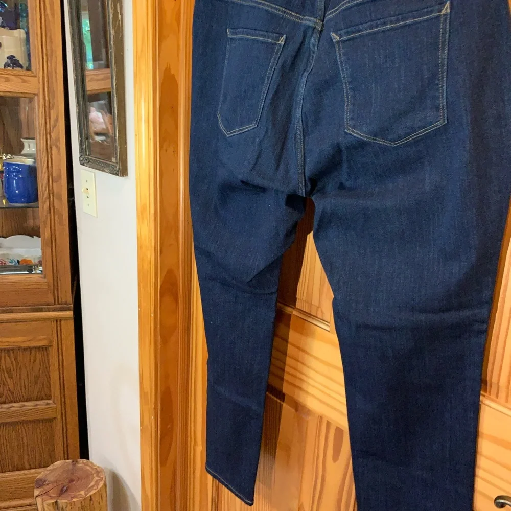 a.n.a Dark Blue Mid-Rise Curvy Skinny Jeans - Picture 5 of 6